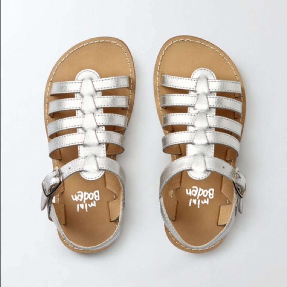 Mini Boden Leather Gladiator Sandals